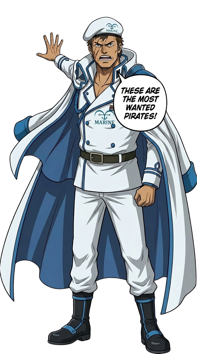 Marine Officer guarding the wanted poster board